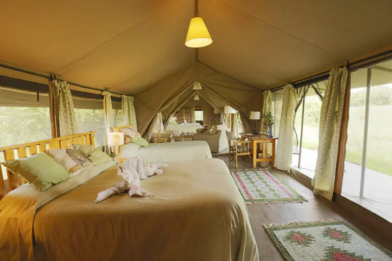 Tent interior.
