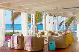 Lounge area outside of the Villa