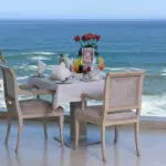 Breakfast dining with a view of the ocean