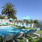 The Clarendon Bantry Bay garden and Swimming pool.