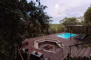 The Main deck at The Elephant Camp.