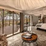 Suite interior at The Elephant Camp. 