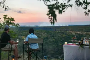 Sundowners overlooking Batoka Gorge.