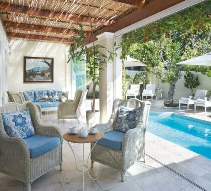 Refresh yourself with a dip in the pool or unwind in the beautiful garden.