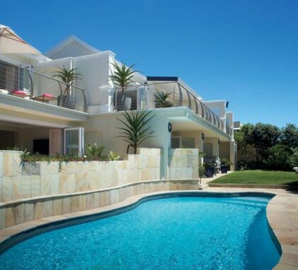 The swimming pool offers refreshing respite on a hot Cape Town summer's day.