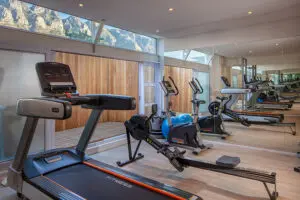 The fitness centre. 