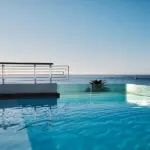Rooftop swimming pool.