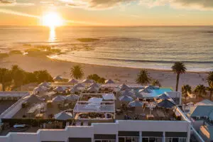 Sunset views over Camp's Bay beach. 