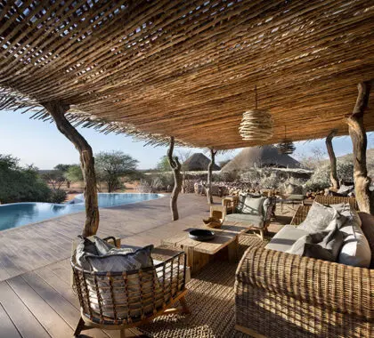 The lounge and swimming pool. 