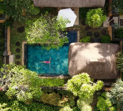 Private Villas with private pools.  