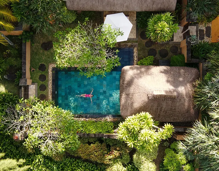 Private Villas with private pools.  