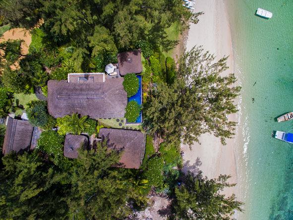 A birds eye view of the incredible lodge. Just a stone throw away from Mauritius's beautiful beaches.