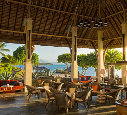 Relax in the open lounge area and take in the cool sea breeze and spectacular view.