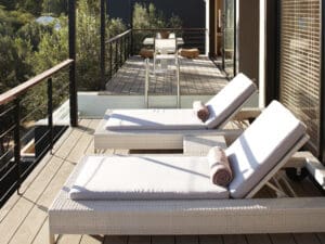 Take a break from exploring & spend a sunny afternoon lounging on your private deck.