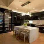 The chef's kitchen is fully equipped with every possible luxury item. Ideal for the charms of a private chef!