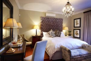 The finest bed linen and soft furnishings in the Luxury Rooms.