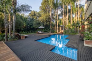 Take a dip in the cool swimming pool.