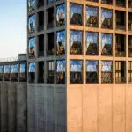 The Silo Hotel's exterior at golden hour