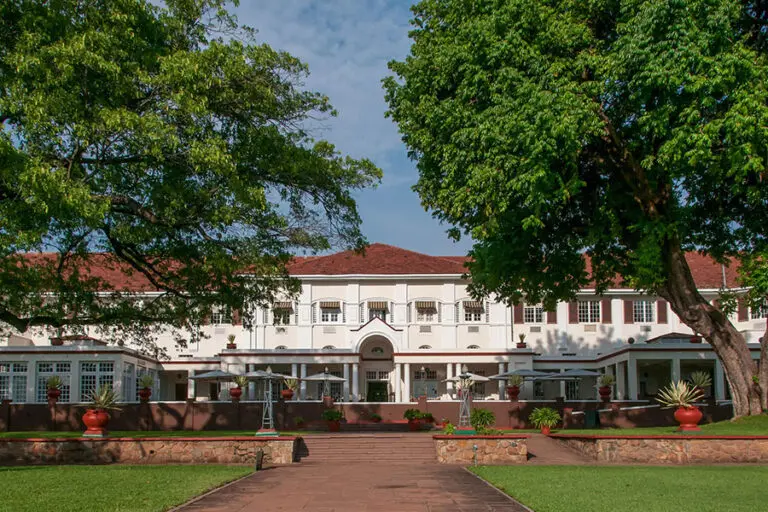 The regal and celebrated Victoria Falls Hotel. 