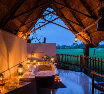 Un baño nocturno increíble.