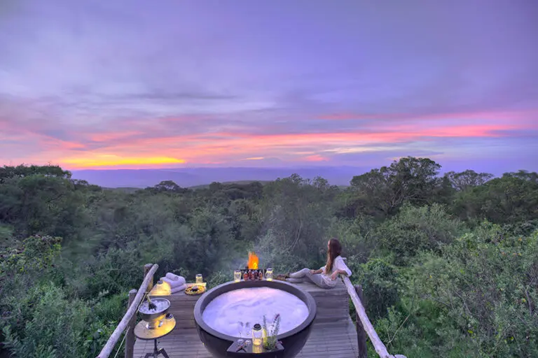 Enjoy a stunning view from the bath.