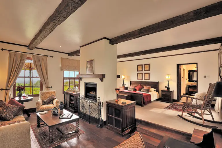 Luxury bedroom view.