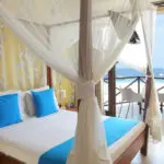 Book a Deluxe Sea View Room for postcard-perfect views of the Indian Ocean.
