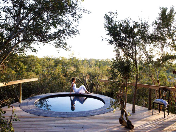 There are only three suites at super-exclusive Pioneer Camp, each with its own plunge pool set on a viewing deck.