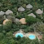 Vista aérea de Thonga Beach Lodge.