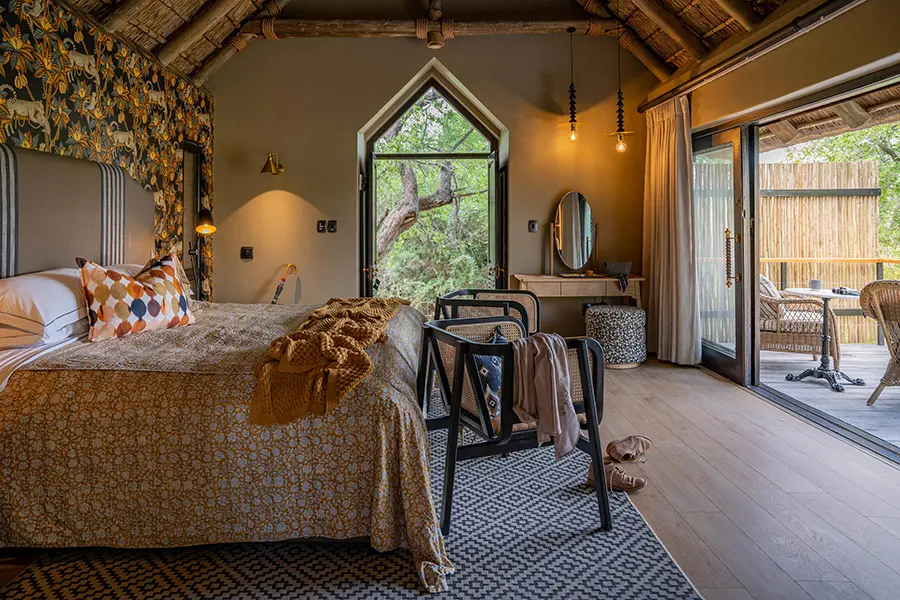 Interior de las suites de lujo.