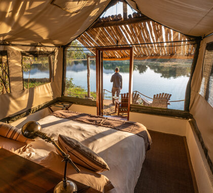 From from your tented suite at Chongwe camp.