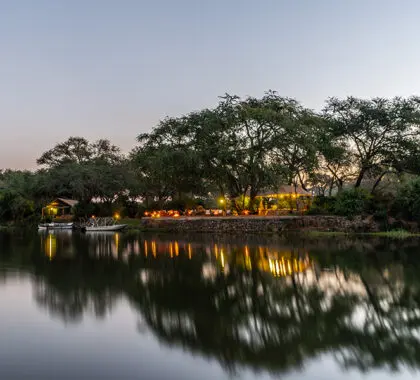 Exterior del campamento de Chongwe.