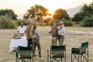 Sundowner stop on your evening game drive.