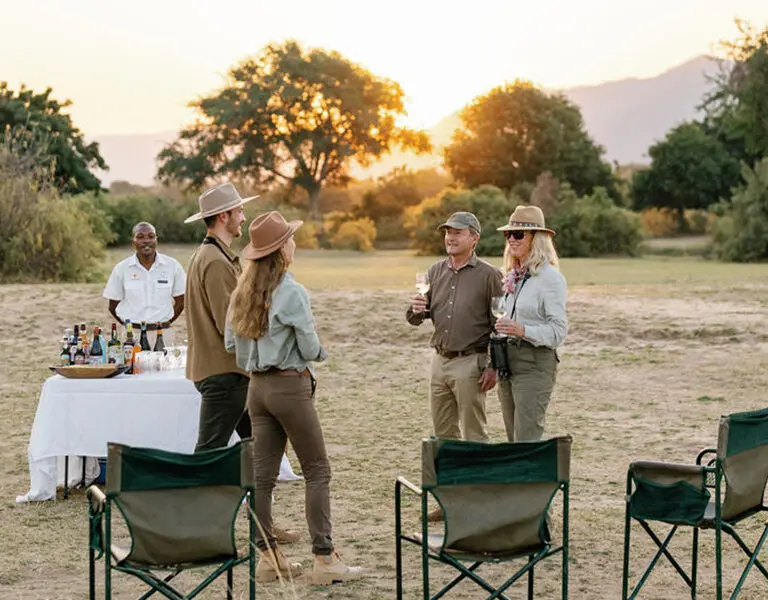 Sundowner stop on your evening game drive.