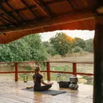 Yoga on the deck.