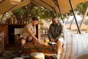 The main tent recreational area is for relaxing, and enjoying one another's company. 