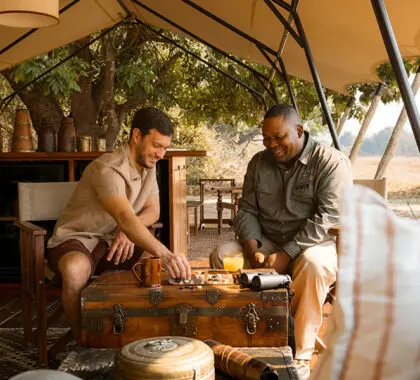 The main tent recreational area is for relaxing, and enjoying one another's company. 