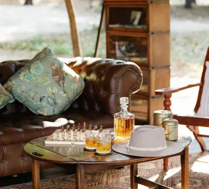 Luxurious details in the heart of the Zambian wilderness. 