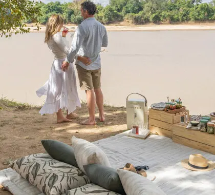 El río Luangwa, que ofrece unas vistas espectaculares y el lugar ideal para disfrutar de un picnic privado.