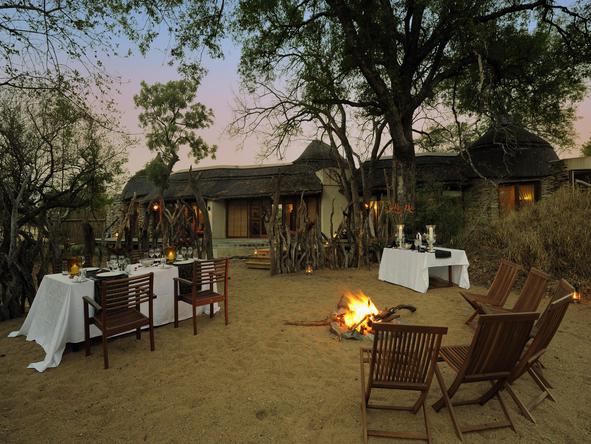 In the evening you can wind down around the campfire, followed by dinner under the stars.