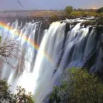 Feel the sprays of the Victoria Falls.