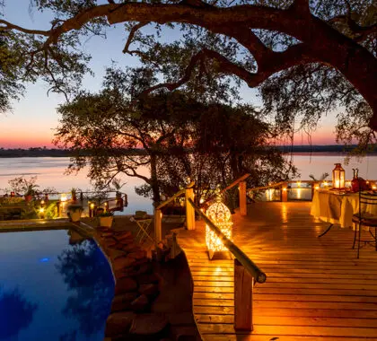 Take a dip in the cool swimming pool.