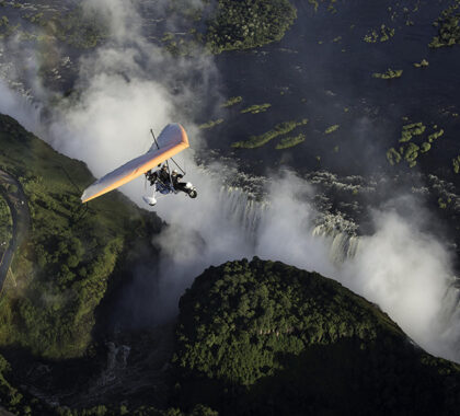 Experience Victoria Falls through a range of activities, including microlighting. 