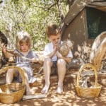 Kids on safari.