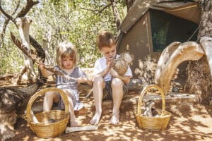 Kids on safari.
