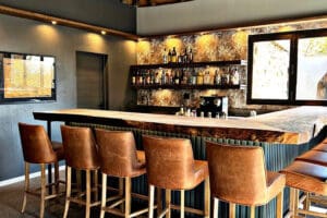 The bar area.