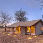 Intimate tented mobile camp.