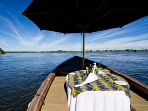 Boat cruises down the Zambezi River are hugely popular with families: drinks, snacks & lots to look at!