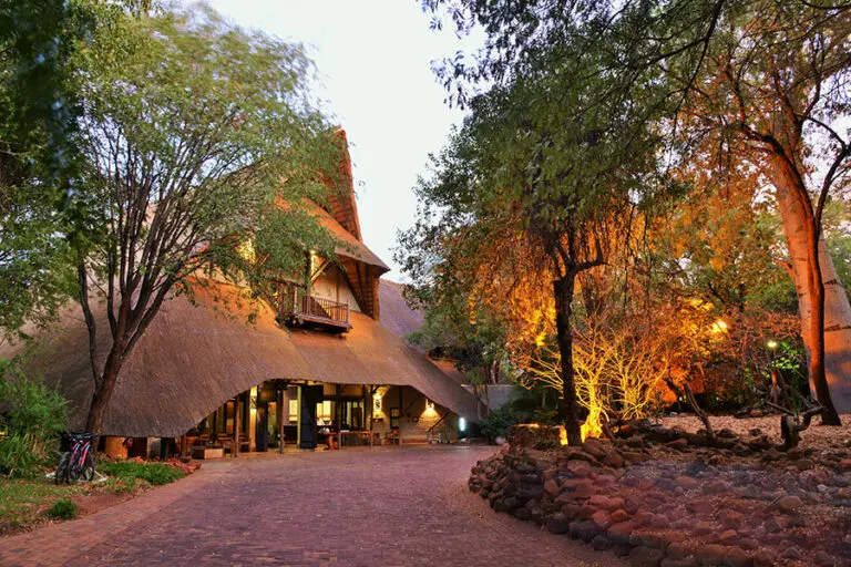 Entrance to Victoria falls Safari Lodge.