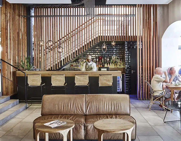 The bar lounge at Ginja restaurant.